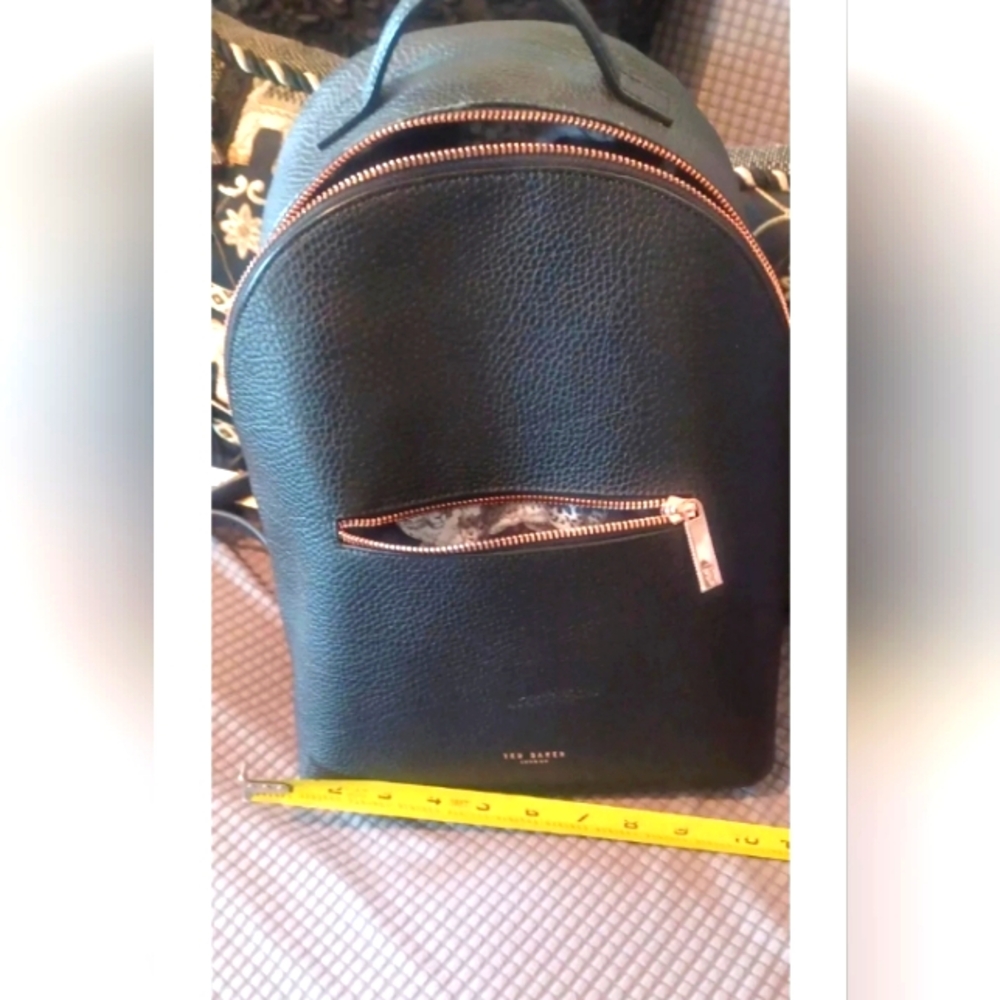 Ted Baker London Jarvis Black Leather Backpack